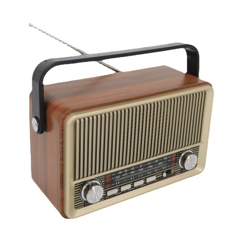 Vintage-Retro-Radio, tragbares AM/FM/SW-Radio mit 1800-mAh-Akku, Bluetooth-fähig, unterstützt USB/TF/AUX, nostalgisches Radio für Küche, Schlafzimmer