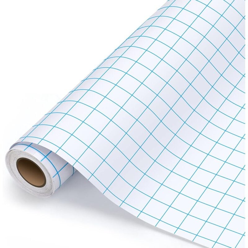 Vinyl-Plotter-Transferfolie – 30,5 cm x 500 cm – mit klarem Ausrichtungsraster, Cameo für Aufkleber, Schilder und Wände (blaues Gitter)
