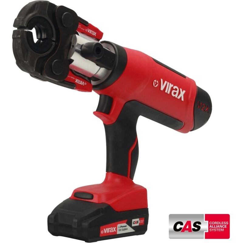 Akku-Pressmaschine viper M2X 18V 1x 2,0 Ah CAS-Akku + Ladegerät inkl. Mutterzange - 253569 - Virax