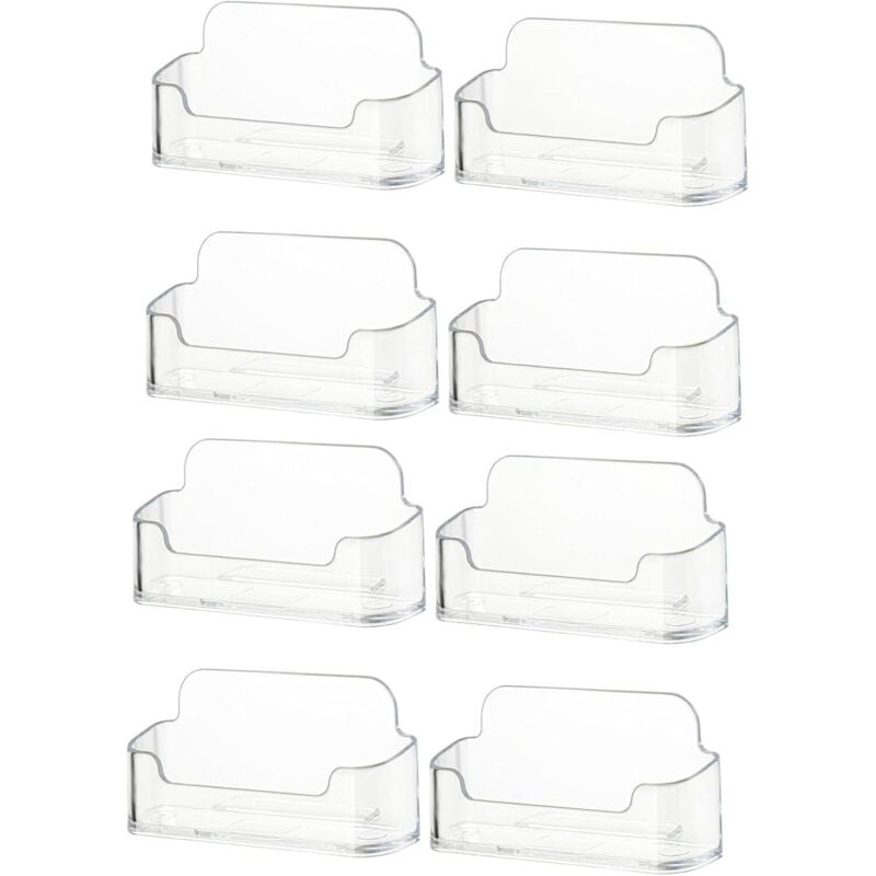 Bluedeer - Visitenkartenständer - 8 StückTransparente Visitenkartenhalter Display Kunststoff, Visitenkarten Aufsteller, Visitenkarte Tischständer für