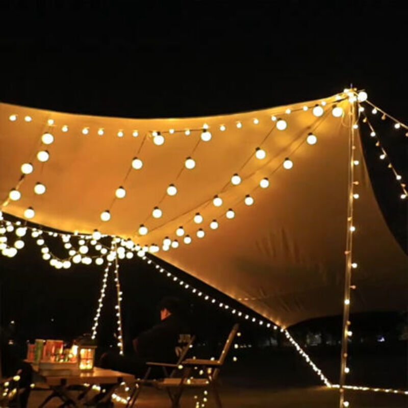 Lichterkette, Lichterkette für den Außenbereich, Lichterkette für Camping, LED-Lichterkette, Lichterkette für Campingzelte, 10 m, 40 Lichter