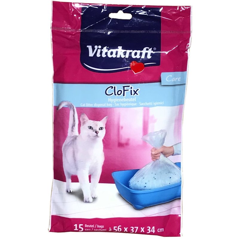 CloFix Beutel für Katzentoilette - 15 Beutel - Vitakraft