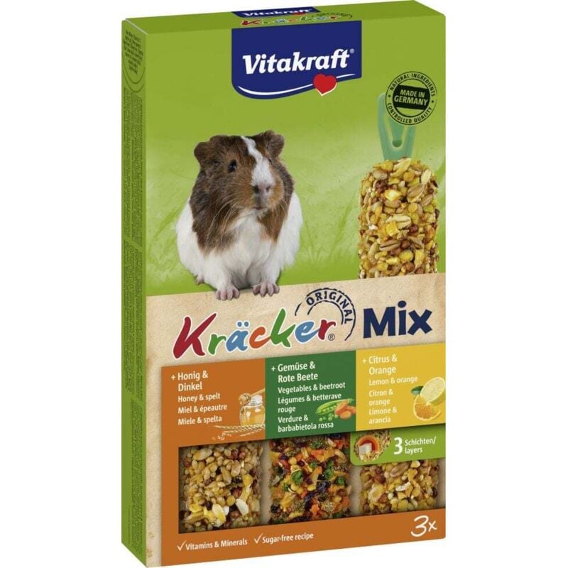 Vitakraft Kräcker®Trio Citrus Gemüse Honig 3 Stück / 168 g Snacks