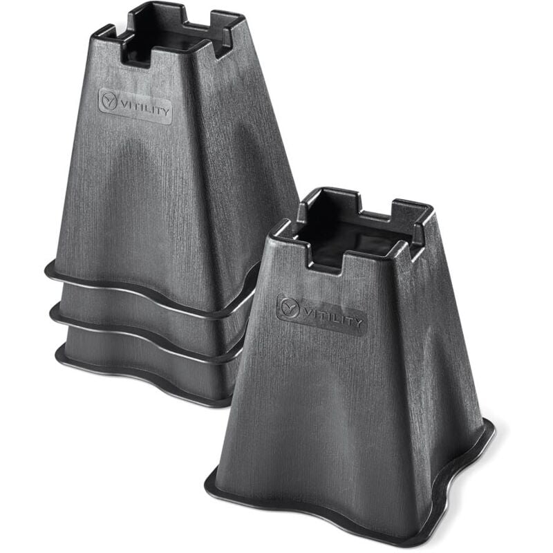 Möbelerhöhung 4er Set, Stuhlerhöhung Beine, Möbelerhöher, Betterhöher rutschfeste Oberfläche, Erhöhung für Bett Couch Tisch, max. Last 150 kg, Höhe