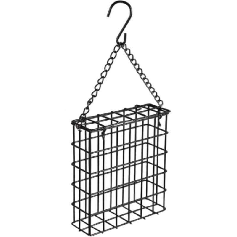 Vogelfutterstation für draußen, Vogel-Fettball, quadratischer Vogelkäfig aus Draht, Wildvogelfutterstation aus Metall, Gartenkäfige für Finken