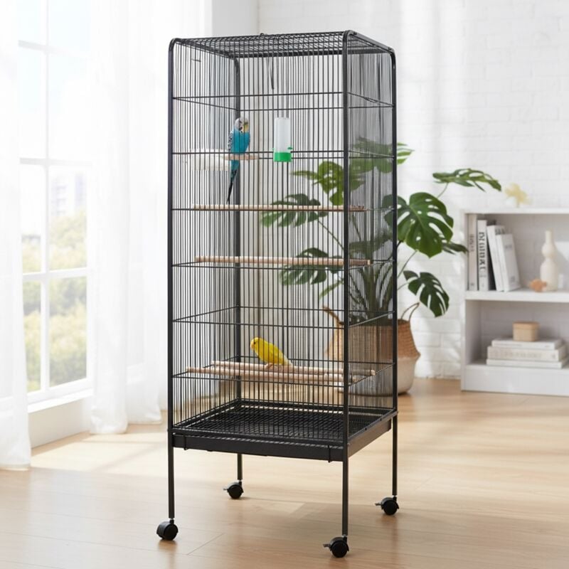 Mucola - Vogelvoliere Metall Vogelkäfig Vogelhaus Tierkäfig Vogel Käfig Voliere Papagei x