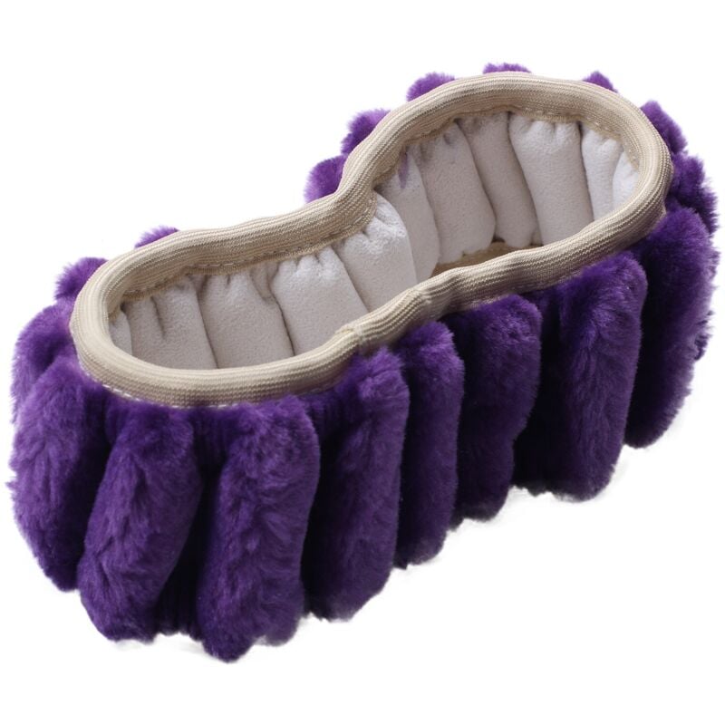 Tlily - Lenkrad Plüsch-Lenkradbezüge fürs Auto, Winter, Kunstpelz, Handbremse und Schalthebelbezug-Set, Autoinnenausstattung, universell (violett)