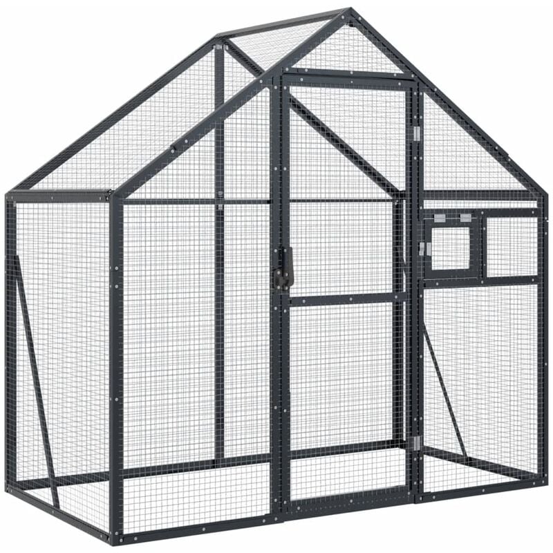 Vidaxl - Voliere Anthrazit 179x100x185 cm Aluminium