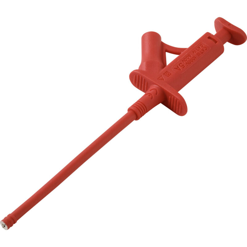 VOLTCRAFT MSK-120 rot Sicherheits-Klemmprüfspitze CAT IV 600 V, CAT III 1000 V Rot
