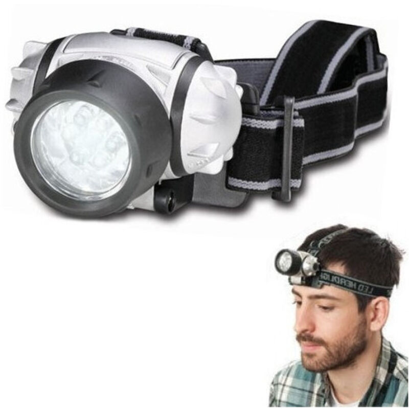 Trade Shop Traesio - Trade Shop - Stirnlampe Stirnlampe 7 weiße led Batterie Angeln Sport -