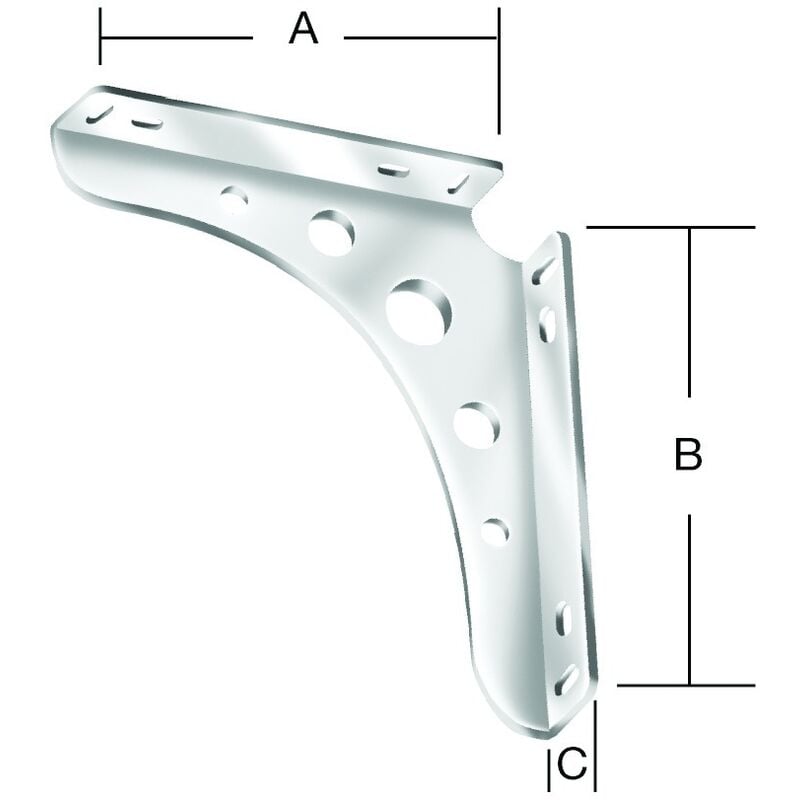 Delta Konsole 300x300 mm Stahl matt - Vormann