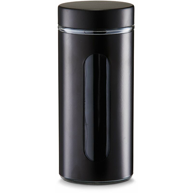 Zeller - Vorratsbehälter, Glas, eingeschlossen mit Visier, Fassungsvermögen 1,2 l, weiß