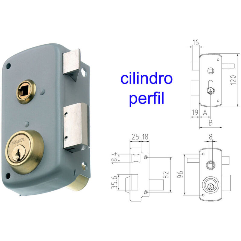 Vorstehendes Schloss MCM 2556BP-70 Links lackiertes Zylinderprofil