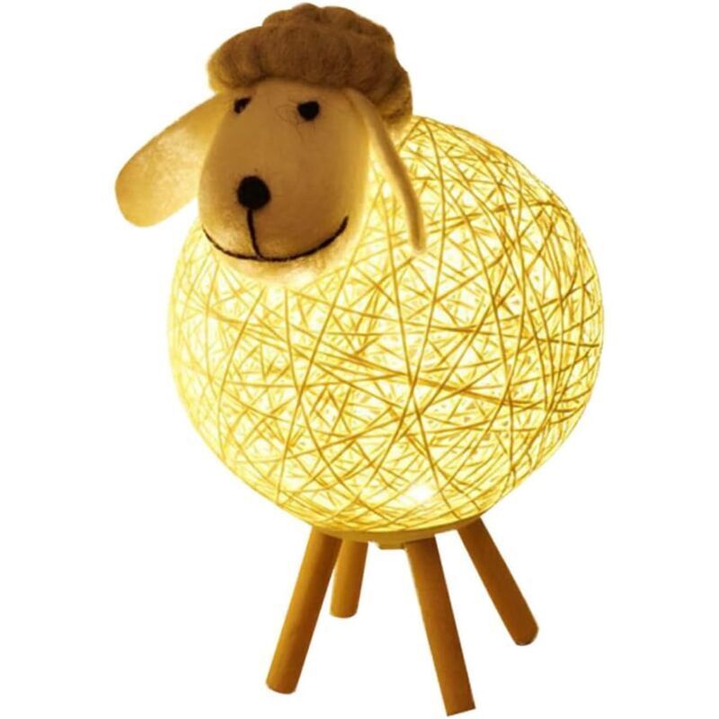 Vtizikl 1 veilleuse en forme d'agneau, lampe de chevet mignonne, lampe de chevet, lampe de chevet, nouveauté, lumière LED