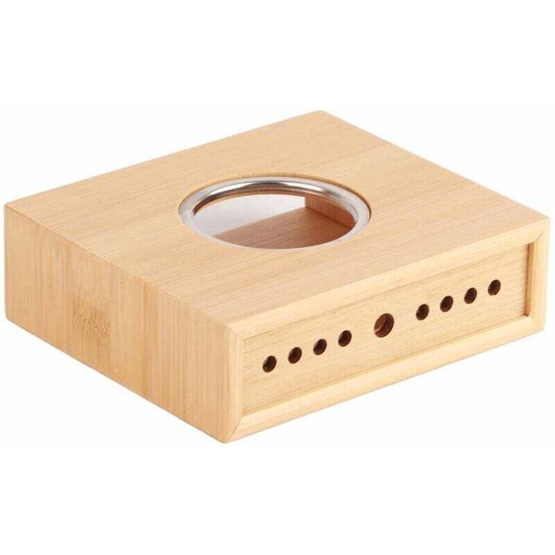 Vtizikl Accessoire pour réchaud à gaz, Chauffe-théière, Réchauffeur de théière en Bambou Thé Base Chauffe-Plats