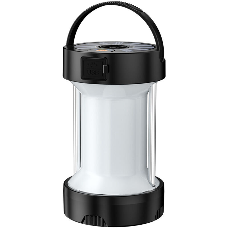 Vtizikl Lampe de tente pliable lampe de poche étanche camping en plein air pêche lumière lanternes portables (noir)