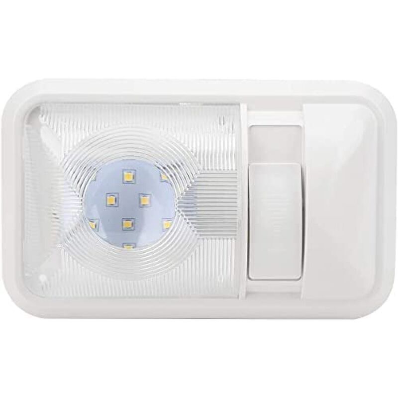 Vtizikl Lumière intérieure LED 12 V, plafonnier, double lumière blanche naturelle avec interrupteur pour camping-car, camping-car et bateau.