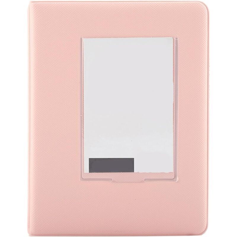 Vtizikl Mini album photo, mini étui de rangement, 64 pochettes, mini étui photo portable de 3 pouces pour films 7S/8/25/50S/90 (rose)