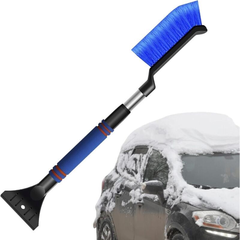 Vtizikl Pelle à neige pour voiture - Pelle utilitaire antigel et anti-fissuration, brosse à neige durable, brosse de balayage des vitres, grattoir à