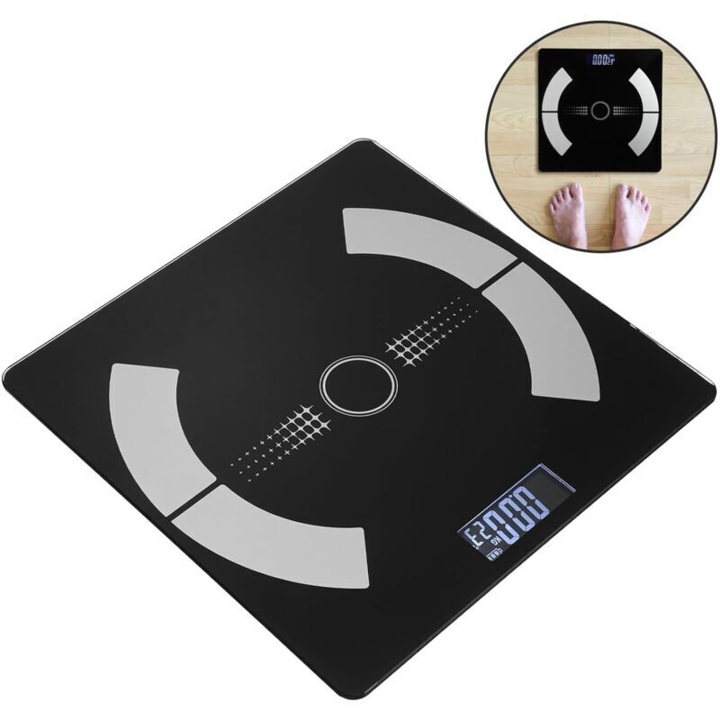 Vtizikl Pèse personne de salle de bain, Balance Pese Personne, Balance Connectée Pèse Personne Impédancemètre, Balance Impedancemetre avec 12 Données