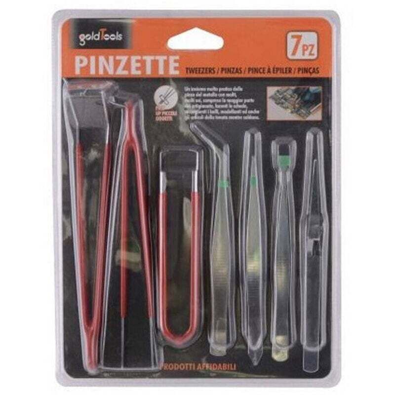 Vtizikl Pinzette In Acciaio Pinze Industriali Di Precisione Modellismo Elettronica 7 Pz -