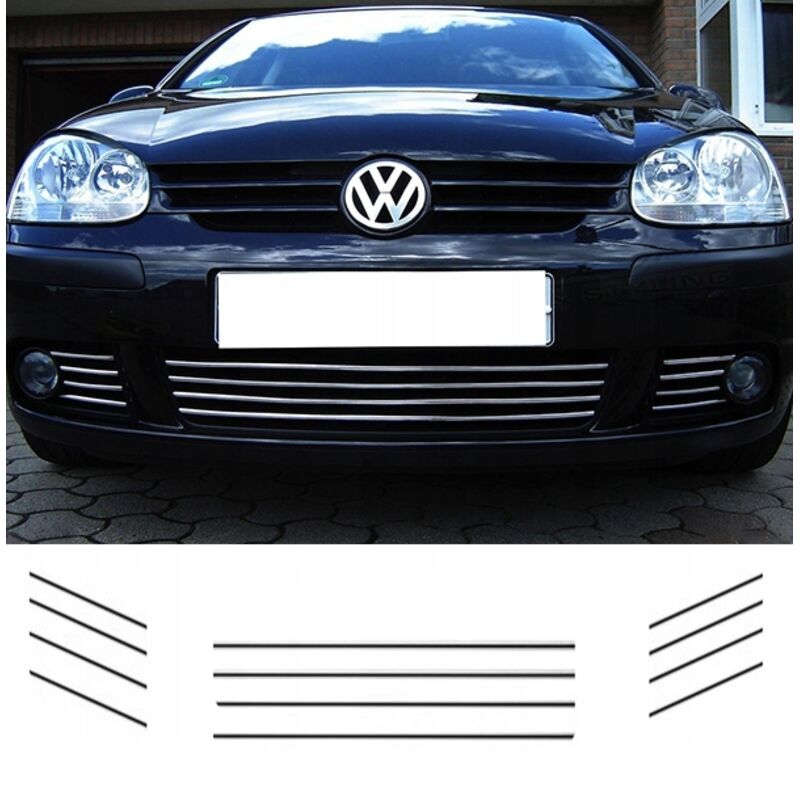 Vw Golf V 5 - Chrom Grill Stoßstange Grill Streifen