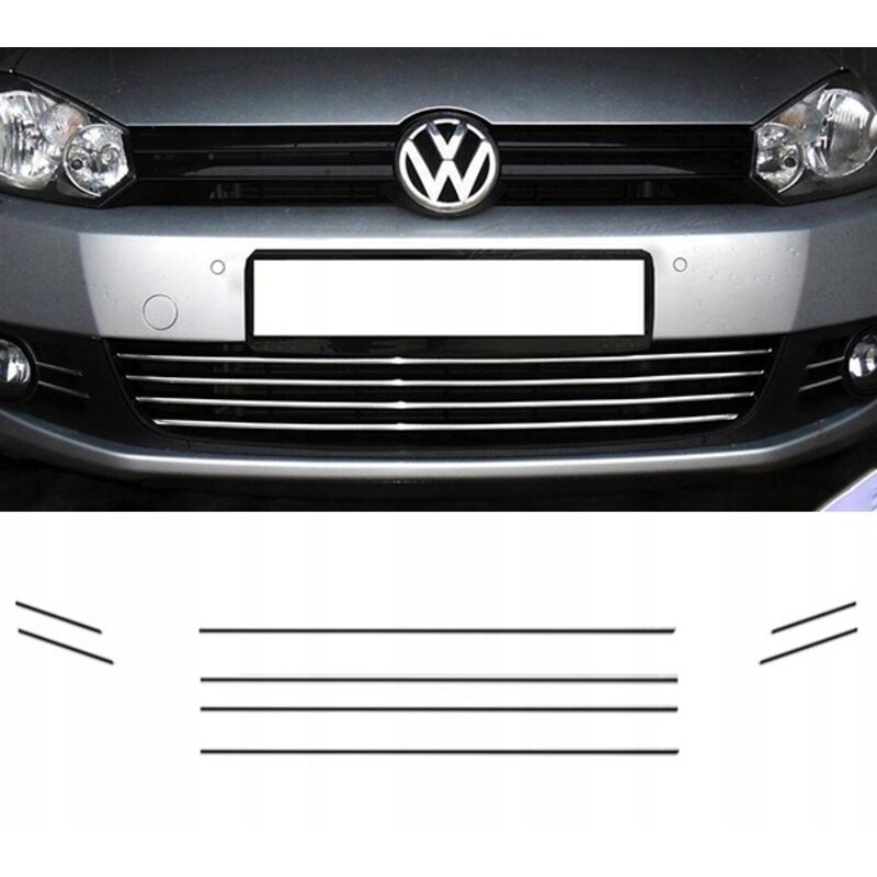 VW GOLF VI 6 – CHROME GRILL Kühlergrillblende Tuning