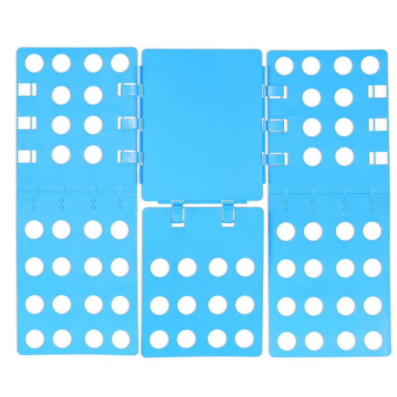 Relaxdays Wäschefalter 3. Generation, klappbar, 68 x 57 cm, Faltbrett für Shirts, Hemden, flexibel, Flip, Fold, blau