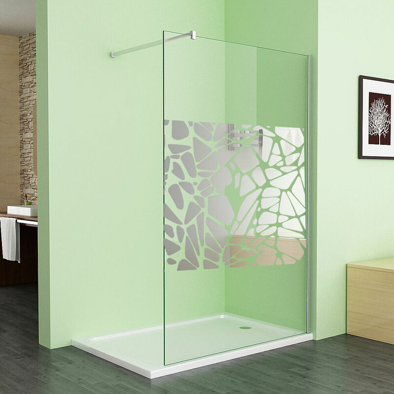 Lisa - Walk in Dusche Duschabtrennung Duschwand Dusche 8mm esg nano Glas mit schutzfolie,100 x 195cm