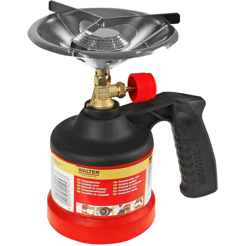 Walter Campingkocher mobiler Gaskocher 1-flammig Kocher Campingzubehör