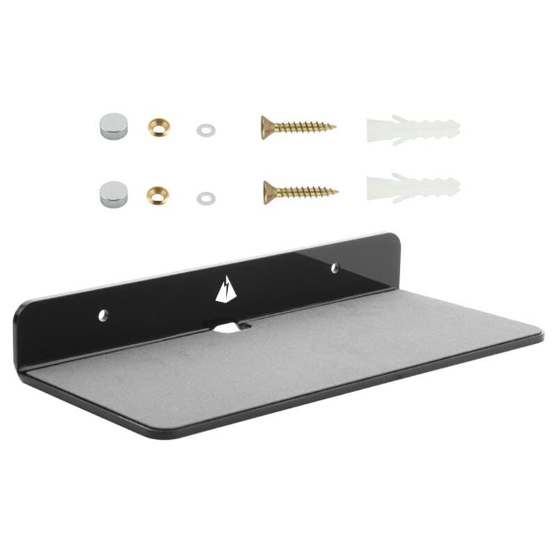 Wand Regal Lautsprecher StäNder, Acryl Wand Regal für Bluetooth Lautsprecher, Webcam, Handys, Spielzeug Schwarz