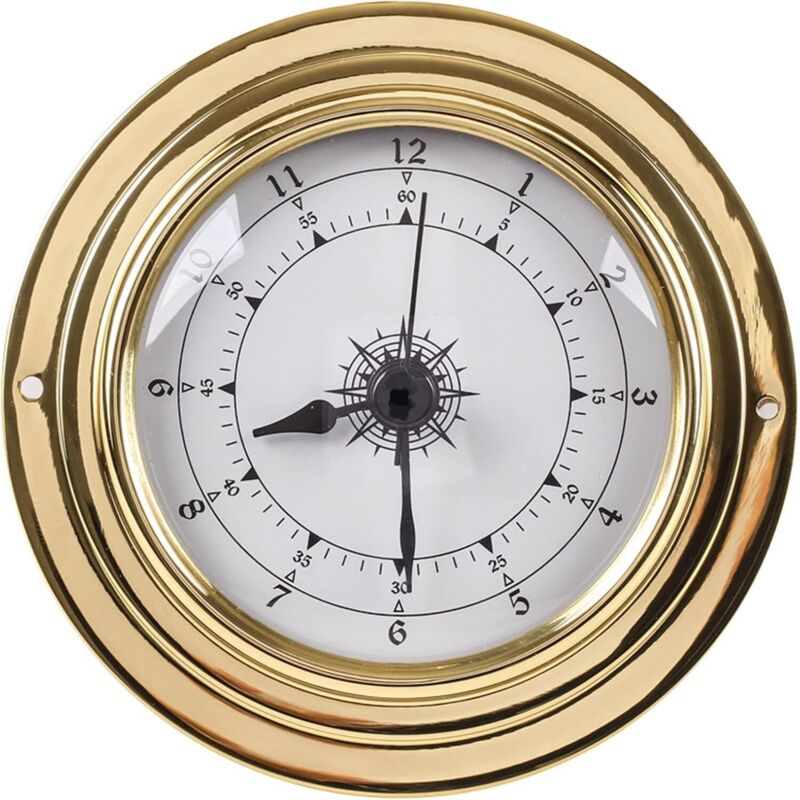 Uhr-Barometer zur Wandmontage – Thermometer-Hygrometer – Uhr, Temperatur und Hygrometer – Innen und Außen – Wandmontage (Batterie nicht im