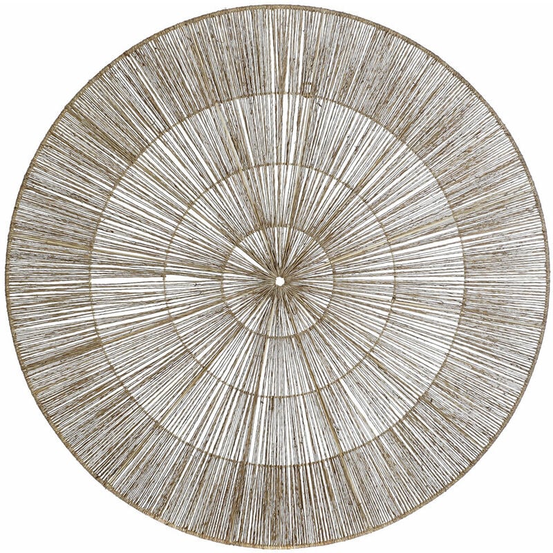 Metall Wanddekoration Jute 90x0.7x90 Natural Metall Jute mehrfarbige Farbmaterial Familien Wanddekorationen Details