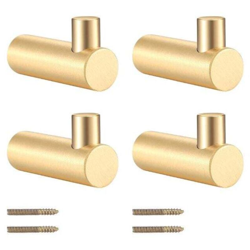 Wandhaken aus Messing zum Aufhängen von Mänteln, goldene Garderobe, Garderobe zum Aufhängen von Schals, Hüten, Aufbewahrungstaschen und Handtüchern.