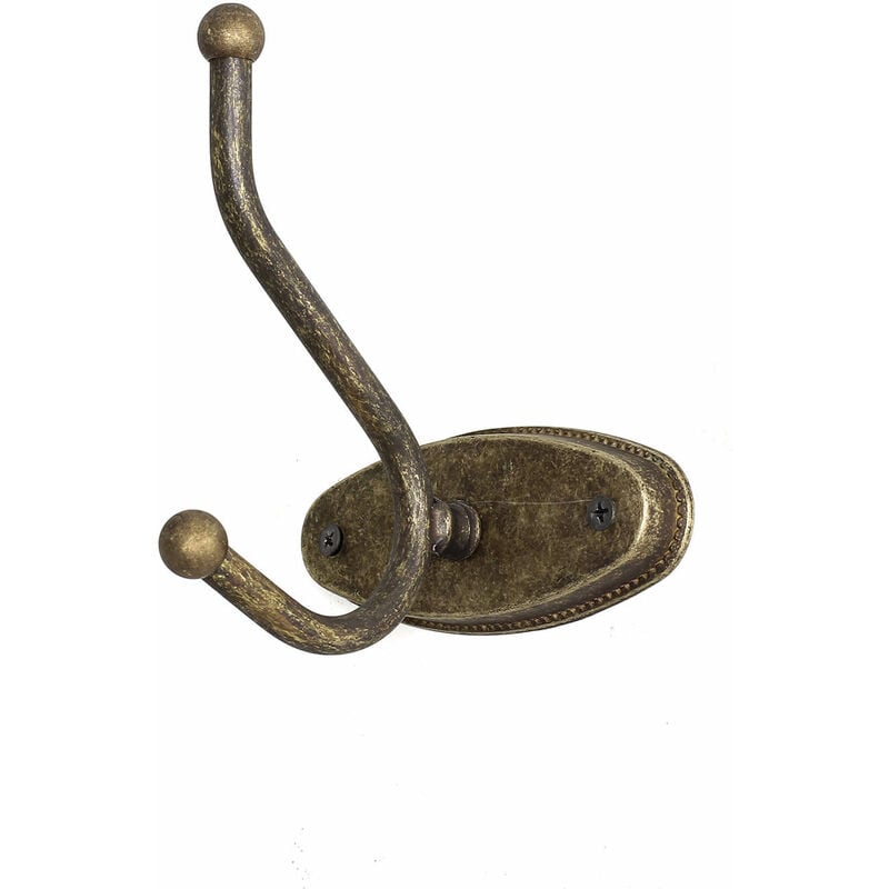 Licht-erlebnisse - Wandhaken Messing massiv Handarbeit rostfrei für Handtücher Jacken Badezimmer