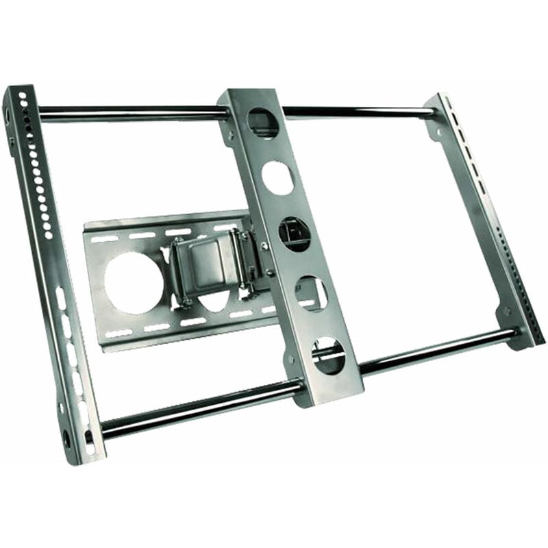 ETT - Wandhalter Fernseher Fernsehgerät tv Gerät Flachbild Fernseher Halterung 30-63 Zoll vesa Standard Halter schwenkbar neigbar Metall silber