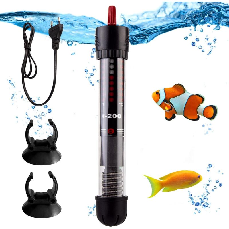 60 l, 50 w) Aquarium-Heizung – verstellbarer Thermostat – mit 2 Saugnäpfen – Aquarium-Heizung – für Aquarien und Aquarien