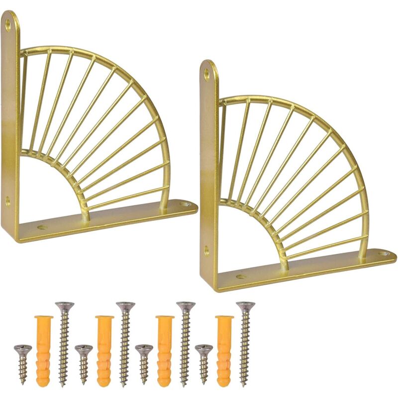 Wandhalterung, Wandhalterung Regalhalterungen Wandregalhalterung Dreieckige Wandregalhalterung Wandhalterung Regalhalterung für Holzwandregal (Gold)