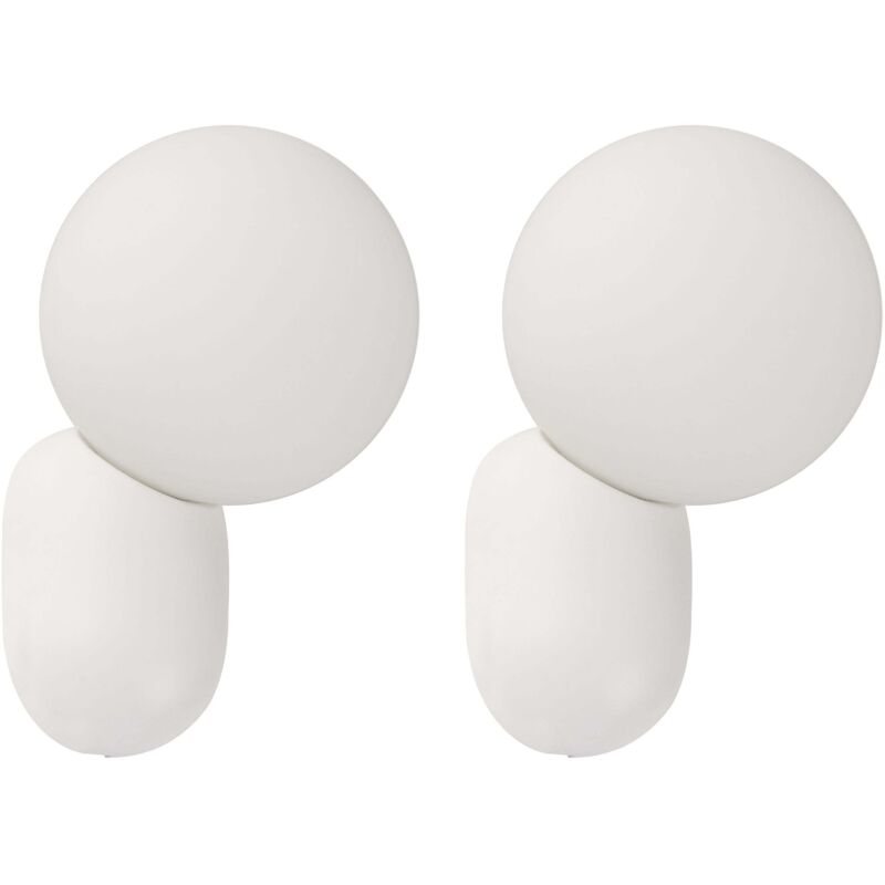 Wandlampe 2er Set HELME Weiß
