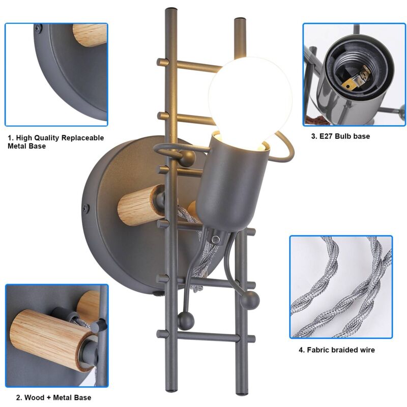 Barcelona Led - Dekorative Wandleuchte 'Doll' - E27
