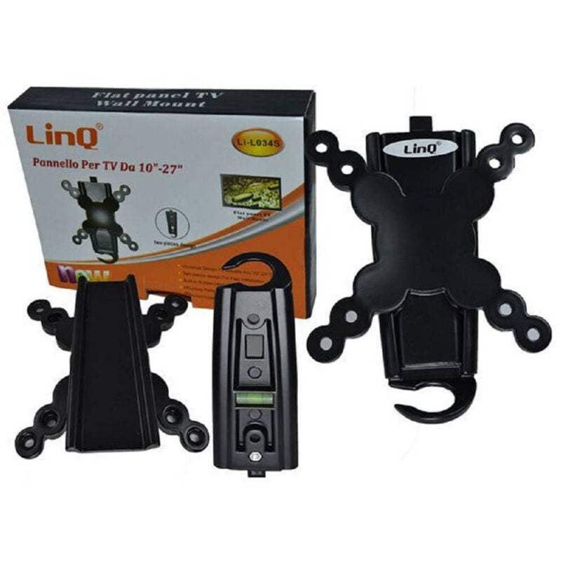 Trade Shop Traesio - Trade Shop - Wandhalterung für Fernseher mit Gelenkhalterung für Monitore von 10 bis 27 Zoll, bis zu 25 kg, LI-L034S -