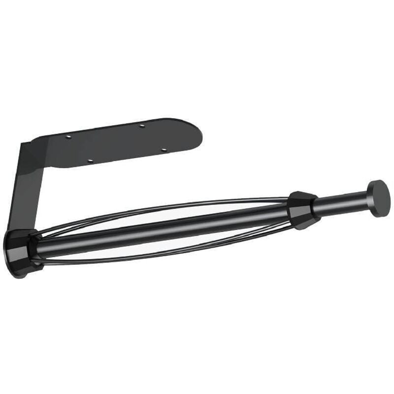 Wandmontierter Küchenrollenhalter für unter Küchenschränke – schwarz – Einhandbedienung mit Dämpfer – Küchenrollenhalter unter dem Tisch mit