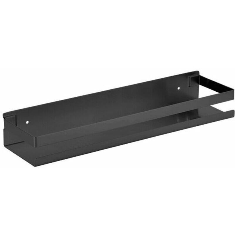 Wandregal fürs Badezimmer, Duschregal, Edelstahl, 50 cm, schwarzes Stahl-Wandregal