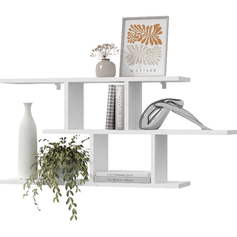 Wandregal, Wandhängeregal für Büro, Wohnzimmer, Küche, Schlafzimmer - LINEA Wandregal, Wandhängeregal für Büro, Wohnzimmer, Küche, Schlafzimmer Wenge