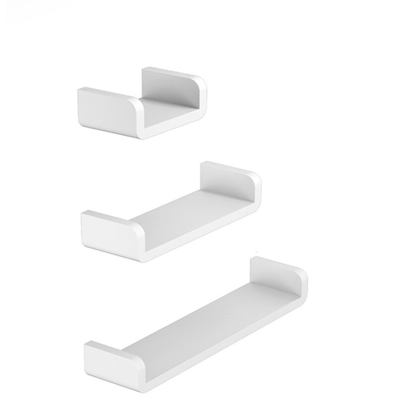 Wandregal, Wandregal aus Holz, 3-teiliges Set - zum Aufhängen - Länge 17/32/47 cm, geeignet für Badezimmer, Küchen, Wohnzimmer und Kinderzimmer.