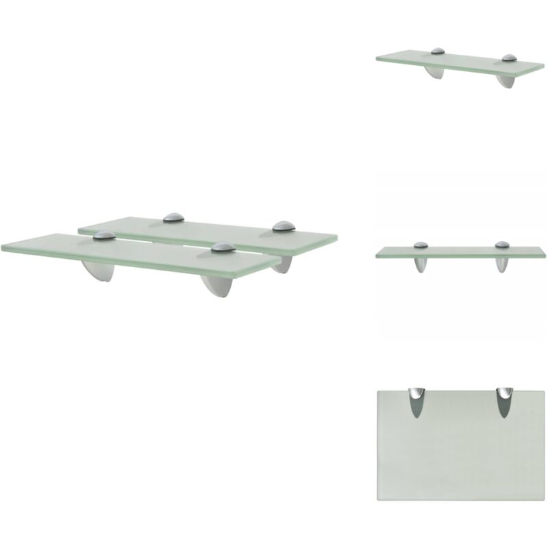 Schweberegale 2 Stk. Glas 30x20 cm 8 mm - Wandregal - Glasregal - Badezimmerregal - Dekoratives Regal - Modernes Regal