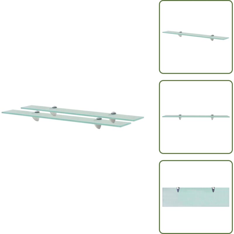 Schweberegale 2 Stk. Glas 70x20 cm 8 mm - Wandregal - Glasregal - Badezimmerregal - Dekoratives Regal - Modernes Regal