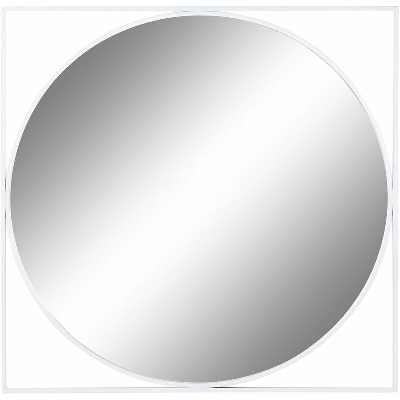 Glaseisenspiegel 85.5x3x85.5 weißes Glas weißes Material Mehrfarbige Familienspiegel Details