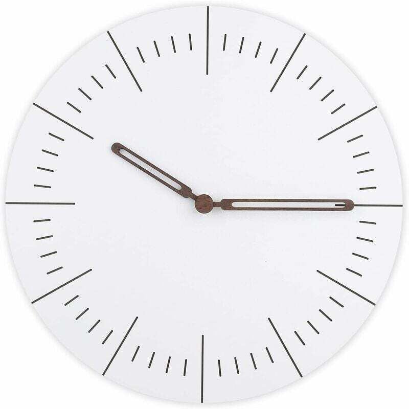 Wanduhr aus Holz, geräuschlose runde Uhr, moderne schlanke Wanduhr, klassische traditionelle Wanduhr, Dekoration für Schlafzimmer, Wohnzimmer, Büro