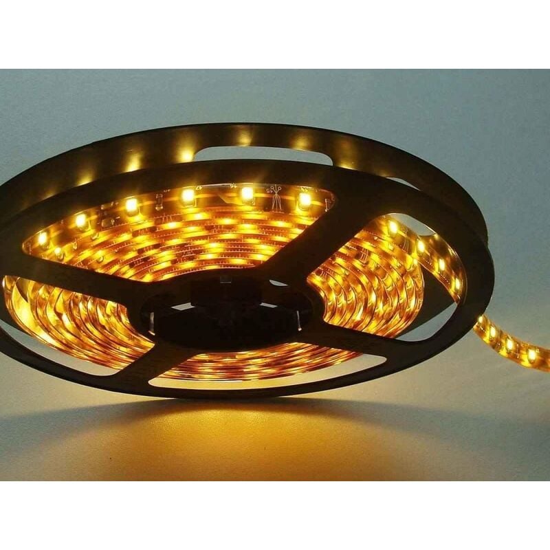 Planet Shop - Warm Light Led Strip Smd 5050 Coil Strip 5 Meter 300 Led Strip Adhesive Yellow